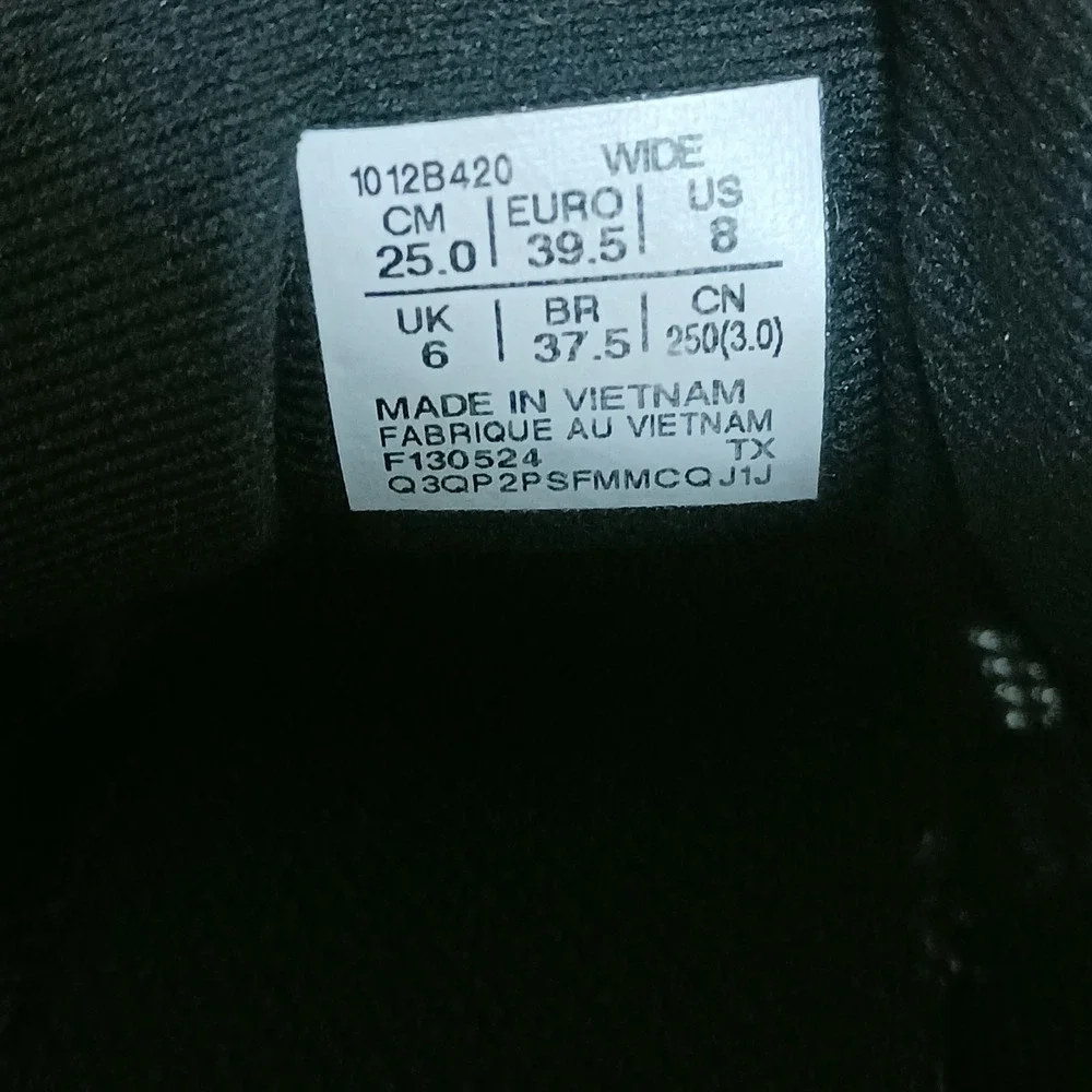 Asics Black and White Athletic Running Shoes